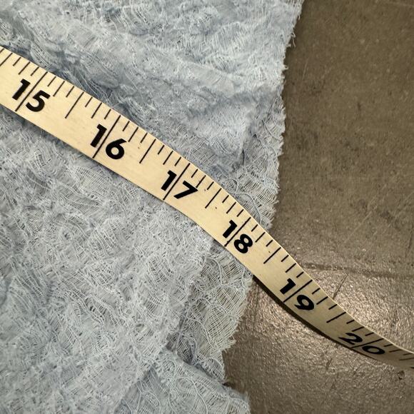 Vintage Y2k Urban Outfitters Babydoll Blue Tie Front Frill Coquette Blouse M - Picture 5 of 5